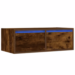 vidaXL Mobile Porta TV con Luci LED Rovere Fumo 75x35,5x25 cm - Vista aggiuntiva 3