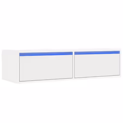 vidaXL Mobile Porta TV con Luci LED Bianco 100X35,5x25 cm - Vista aggiuntiva 3