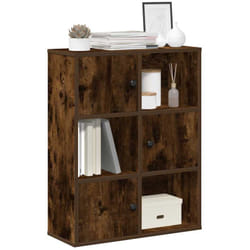 Libreria Rovere Fumo 60x24x76,5 cm in Legno Multistrato Vidaxl 380029