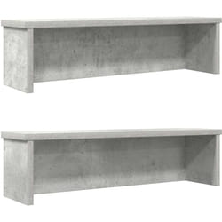 Vidaxl - Scaffali da Cucina Impilabili 2 pz Grigio Cemento 50x15x16 cm 594667