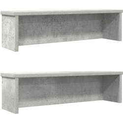 Scaffali da Cucina Impilabili 2 pz Grigio Cemento 60x15x16 cm - Vidaxl