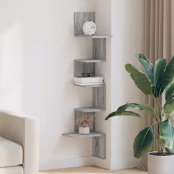 VidaXL 860522 scaffale Legno Grigio - Vista aggiuntiva 3
