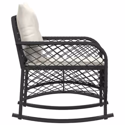 VidaXL 4104193 sedia da esterno Terrazzo Seduta imbottita Rattan sintetico, Acciaio Crema, Bianco - Vista aggiuntiva 5