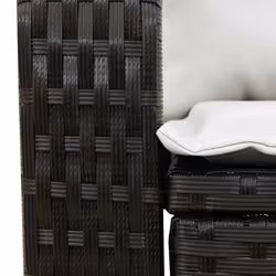 VidaXL 4104193 sedia da esterno Terrazzo Seduta imbottita Rattan sintetico, Acciaio Crema, Bianco - Vista aggiuntiva 7