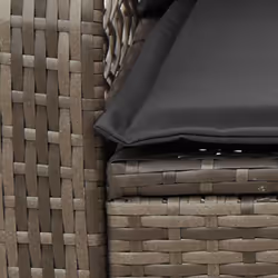 VidaXL 4104195 sedia da esterno Terrazzo Seduta imbottita Rattan sintetico, Acciaio Grigio - Vista aggiuntiva 7