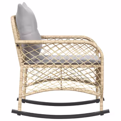 VidaXL 4104196 sedia da esterno Terrazzo Seduta imbottita Rattan sintetico, Acciaio Grigio - Vista aggiuntiva 5