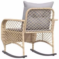 VidaXL 4104196 sedia da esterno Terrazzo Seduta imbottita Rattan sintetico, Acciaio Grigio - Vista aggiuntiva 6
