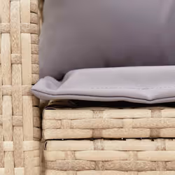 VidaXL 4104196 sedia da esterno Terrazzo Seduta imbottita Rattan sintetico, Acciaio Grigio - Vista aggiuntiva 7