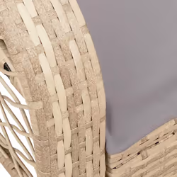VidaXL 4104196 sedia da esterno Terrazzo Seduta imbottita Rattan sintetico, Acciaio Grigio - Vista aggiuntiva 8