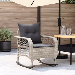 Rilassatevi e godetevi la vita all'aria aperta su questa comoda sedia a dondolo da giardino! Materiale resistente: Il rattan ...