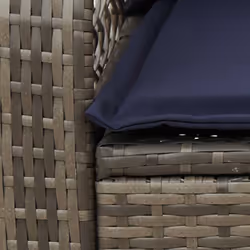 VidaXL 4104200 sedia da esterno Terrazzo Seduta imbottita Rattan sintetico, Acciaio Blu - Vista aggiuntiva 7
