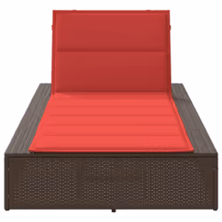 VidaXL 4104208 sedia da esterno Salone Seduta imbottita Poliestere Rosso - Vista aggiuntiva 4