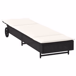 VidaXL 4104033 sedia da esterno Salone Seduta imbottita Rattan sintetico, Acciaio Crema, Bianco - Vista aggiuntiva 4