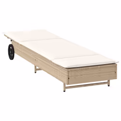 VidaXL 4104037 sedia da esterno Salone Seduta imbottita Rattan sintetico, Acciaio Crema, Bianco - Vista aggiuntiva 4