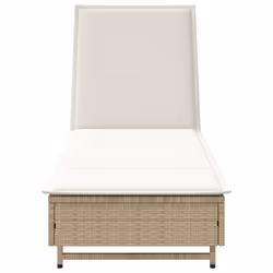 VidaXL 4104037 sedia da esterno Salone Seduta imbottita Rattan sintetico, Acciaio Crema, Bianco - Vista aggiuntiva 6