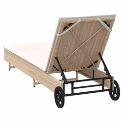 VidaXL 4104037 sedia da esterno Salone Seduta imbottita Rattan sintetico, Acciaio Crema, Bianco - Vista aggiuntiva 8
