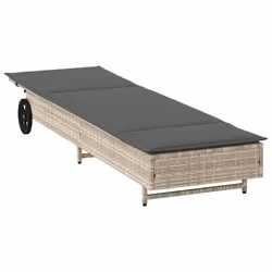 VidaXL 4104038 sedia da esterno Salone Seduta imbottita Rattan sintetico, Acciaio Grigio - Vista aggiuntiva 4