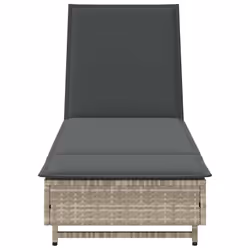VidaXL 4104038 sedia da esterno Salone Seduta imbottita Rattan sintetico, Acciaio Grigio - Vista aggiuntiva 6