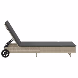 VidaXL 4104038 sedia da esterno Salone Seduta imbottita Rattan sintetico, Acciaio Grigio - Vista aggiuntiva 7