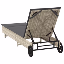 VidaXL 4104038 sedia da esterno Salone Seduta imbottita Rattan sintetico, Acciaio Grigio - Vista aggiuntiva 8