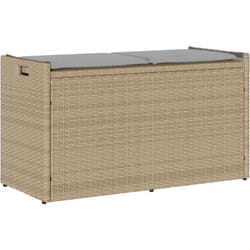 Vidaxl - Cassapanca da Esterno con Cuscino Beige 100 cm in Polyrattan
