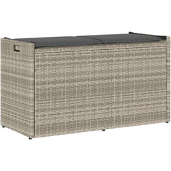 Vidaxl - Cassapanca Esterno con Cuscino Grigio Chiaro 100 cm Polyrattan