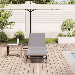 vidaXL Lettino Prendisole con Cuscini Beige in Polyrattan - Vista aggiuntiva 3