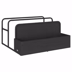 vidaXL Galleggiante a Bordo Piscina Nero 110x100x57 cm in Polyrattan - Vista aggiuntiva 2