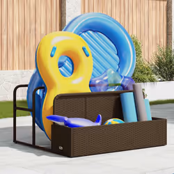 vidaXL Galleggiante a Bordo Piscina Marrone 110x100x57 cm Polyrattan - Vista aggiuntiva 3