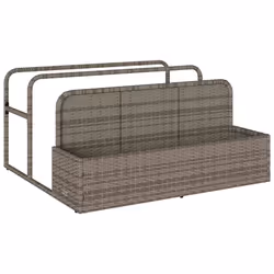 vidaXL Galleggiante a Bordo Piscina Grigio 110x100x57 cm in Polyrattan - Vista aggiuntiva 2