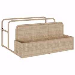vidaXL Galleggiante a Bordo Piscina Beige 110x100x57 cm in Polyrattan - Vista aggiuntiva 2