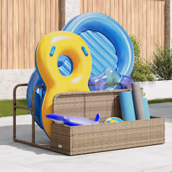 vidaXL Galleggiante a Bordo Piscina Beige 110x100x57 cm in Polyrattan - Vista aggiuntiva 3