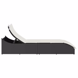 VidaXL 4104220 sedia da esterno Terrazzo Seduta imbottita Rattan sintetico, Acciaio Crema, Bianco - Vista aggiuntiva 6