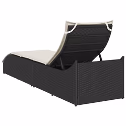 VidaXL 4104220 sedia da esterno Terrazzo Seduta imbottita Rattan sintetico, Acciaio Crema, Bianco - Vista aggiuntiva 7