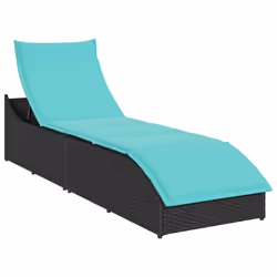 VidaXL 4104228, Terrazzo, Seduta imbottita, Rattan sintetico, Acciaio, Turchese, 110 kg, 590 mm