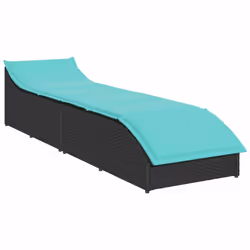 VidaXL 4104228 sedia da esterno Terrazzo Seduta imbottita Rattan sintetico, Acciaio Turchese - Vista aggiuntiva 4
