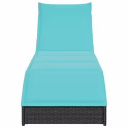VidaXL 4104228 sedia da esterno Terrazzo Seduta imbottita Rattan sintetico, Acciaio Turchese - Vista aggiuntiva 5