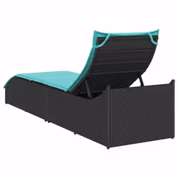 VidaXL 4104228 sedia da esterno Terrazzo Seduta imbottita Rattan sintetico, Acciaio Turchese - Vista aggiuntiva 7