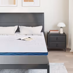 vidaXL Guanciali per materassi Bianco e blu 160 x 200 cm - Vista aggiuntiva 3