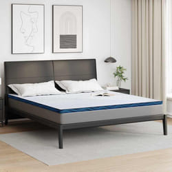 vidaXL Guanciali per materassi Bianco e blu 180 x 200 cm
