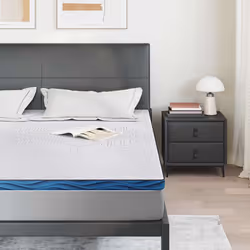 vidaXL Guanciali per materassi Bianco e blu 180 x 200 cm - Vista aggiuntiva 3