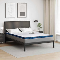 vidaXL Guanciali per materassi Bianco e blu 160 x 200 cm