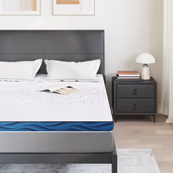 vidaXL Guanciali per materassi Bianco e blu 160 x 200 cm - Vista aggiuntiva 3
