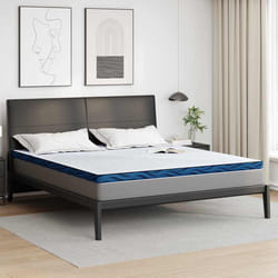 vidaXL Guanciali per materassi Bianco e blu 200 x 200 cm