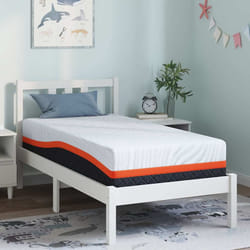 vidaXL Materasso Bianco e Grigio 80 x 160 cm Schiuma Memory
