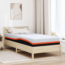 vidaXL Materasso Bianco e Grigio 90 x 190 cm Schiuma Memory