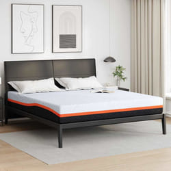 vidaXL Materasso Bianco e Grigio 200 x 200 cm Schiuma Memory