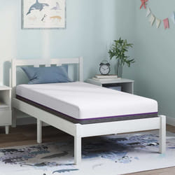 vidaXL Materasso Bianco e Grigio 80 x 160 cm Schiuma Memory