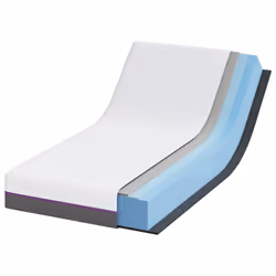 vidaXL Materasso Bianco e Grigio 80 x 160 cm Schiuma Memory - Vista aggiuntiva 3
