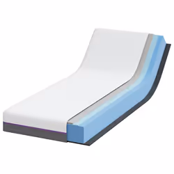 vidaXL Materasso Bianco e Grigio 80 x 200 cm Schiuma Memory - Vista aggiuntiva 3
